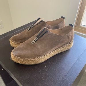 Slip on Italian suede shoes
